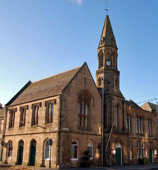 Steeple and clock before demolition
